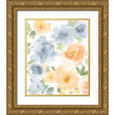 Springtime Floral III Gold Ornate Wood Framed Art Print with Double Matting by Morris, Kelsey