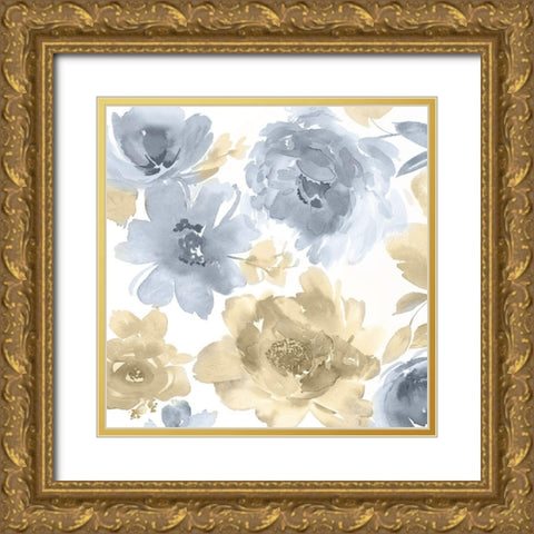 Springtime Neutral I Gold Ornate Wood Framed Art Print with Double Matting by Morris, Kelsey