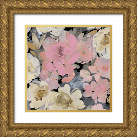 Springtime Pink and Cream I Gold Ornate Wood Framed Art Print with Double Matting by Morris, Kelsey