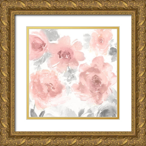 Springtime Pink Blush I Gold Ornate Wood Framed Art Print with Double Matting by Morris, Kelsey
