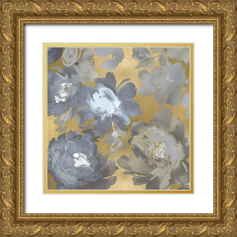 Springtime Silver on Gold II Gold Ornate Wood Framed Art Print with Double Matting by Morris, Kelsey