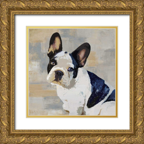 French Bulldog Gold Ornate Wood Framed Art Print with Double Matting by Rodgers, Keri