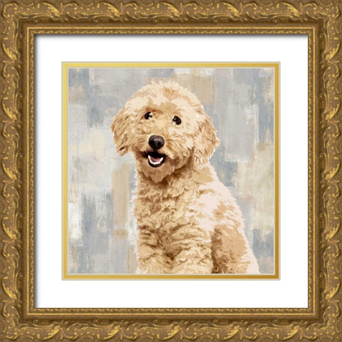 Poodle Gold Ornate Wood Framed Art Print with Double Matting by Rodgers, Keri