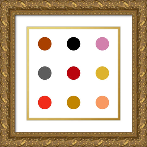 Circle Three Mix Gold Ornate Wood Framed Art Print with Double Matting by Langdon, Karl