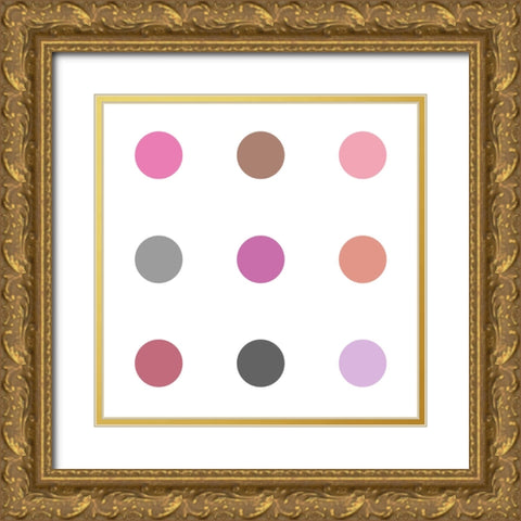 Circle Three Pink Gold Ornate Wood Framed Art Print with Double Matting by Langdon, Karl