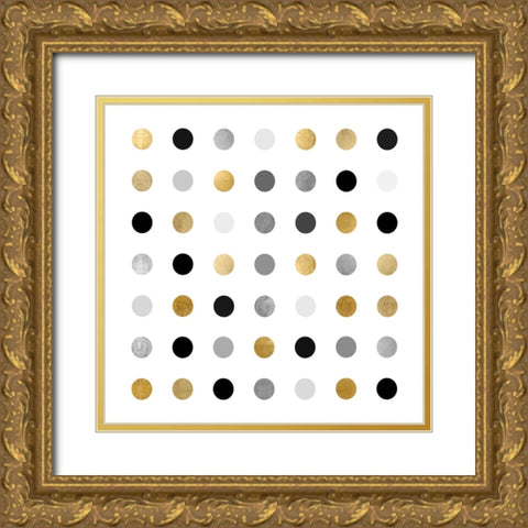 Circle Seven Gold Silver Gold Ornate Wood Framed Art Print with Double Matting by Langdon, Karl