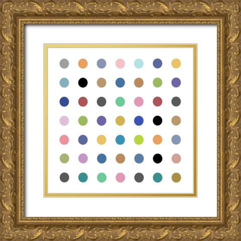 Circle Seven Multicolor Gold Ornate Wood Framed Art Print with Double Matting by Langdon, Karl