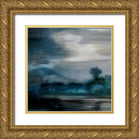 Cerulean Dawn I Gold Ornate Wood Framed Art Print with Double Matting by Corbin, Kelly