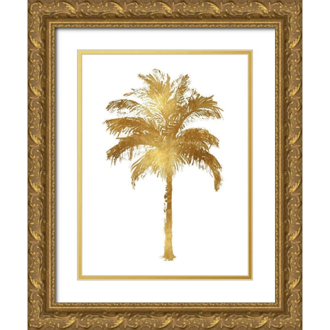 Palm Gold II Gold Ornate Wood Framed Art Print with Double Matting by Blake, Madeline