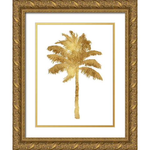 Palm Gold I Gold Ornate Wood Framed Art Print with Double Matting by Blake, Madeline