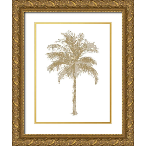 Palm Natural II Gold Ornate Wood Framed Art Print with Double Matting by Blake, Madeline