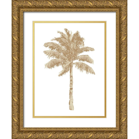 Palm Natural I Gold Ornate Wood Framed Art Print with Double Matting by Blake, Madeline