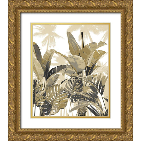 Palm Forest II Gold Ornate Wood Framed Art Print with Double Matting by Blake, Madeline