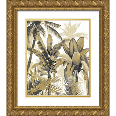Palm Forest I Gold Ornate Wood Framed Art Print with Double Matting by Blake, Madeline