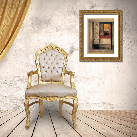 Morgan I Gold Ornate Wood Framed Art Print with Double Matting by Roberts, Kati