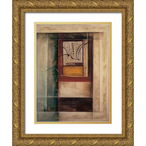 Morgan II Gold Ornate Wood Framed Art Print with Double Matting by Roberts, Kati