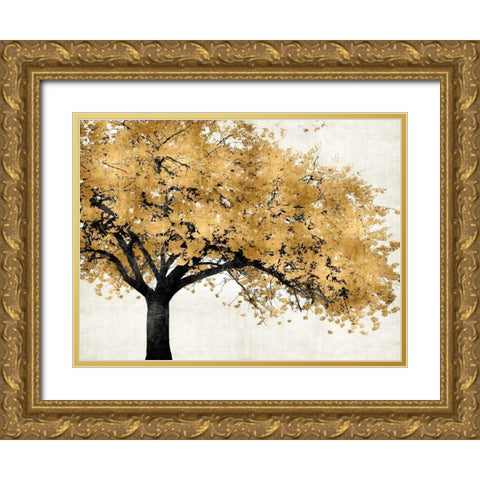 Golden Blossoms Gold Ornate Wood Framed Art Print with Double Matting by Bennett, Kate