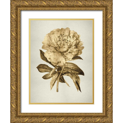 Gold Tulip II Gold Ornate Wood Framed Art Print with Double Matting by Bennett, Kate