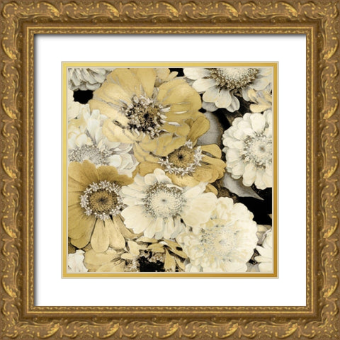 Floral Abundance in Gold II Gold Ornate Wood Framed Art Print with Double Matting by Bennett, Kate