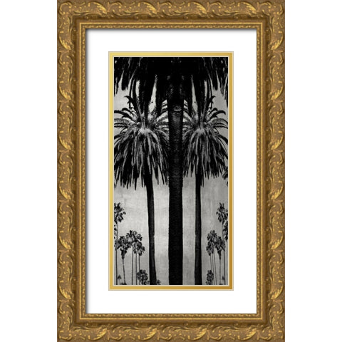 Palms with Silver II Gold Ornate Wood Framed Art Print with Double Matting by Bennett, Kate
