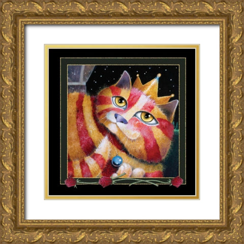 A Kings Dream (Black) Gold Ornate Wood Framed Art Print with Double Matting by Seeley, Laura