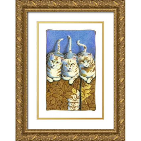 Autumn Leaves Gold Ornate Wood Framed Art Print with Double Matting by Seeley, Laura