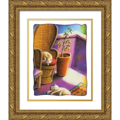 Balmy Breezes Gold Ornate Wood Framed Art Print with Double Matting by Seeley, Laura