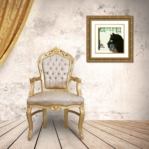Best Seat in the House (Green) Gold Ornate Wood Framed Art Print with Double Matting by Seeley, Laura