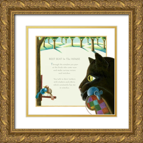 Best Seat in the House Gold Ornate Wood Framed Art Print with Double Matting by Seeley, Laura