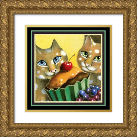 Chocolate marshmallow (Black) Gold Ornate Wood Framed Art Print with Double Matting by Seeley, Laura