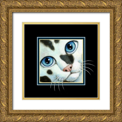 Cookies and Cream (Detail Blue Gold Ornate Wood Framed Art Print with Double Matting by Seeley, Laura
