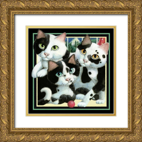 Cookies and Cream (Black Trio) Gold Ornate Wood Framed Art Print with Double Matting by Seeley, Laura