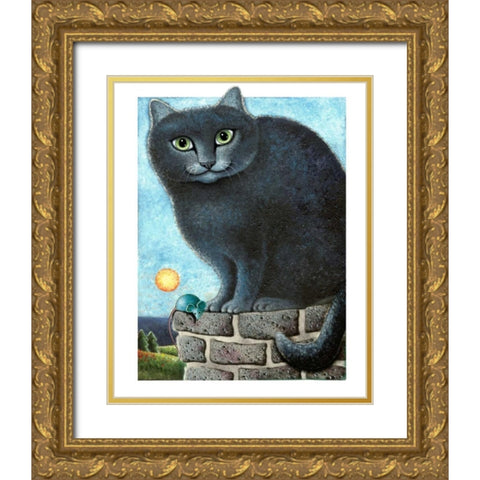 Ebonys Peak (with Mouse) Gold Ornate Wood Framed Art Print with Double Matting by Seeley, Laura