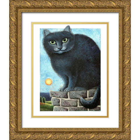 Ebonys Peak Gold Ornate Wood Framed Art Print with Double Matting by Seeley, Laura