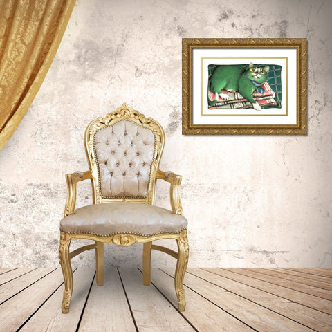 Emerald Queen (with Mouse) Gold Ornate Wood Framed Art Print with Double Matting by Seeley, Laura