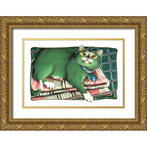 Emerald Queen (with Mouse) Gold Ornate Wood Framed Art Print with Double Matting by Seeley, Laura