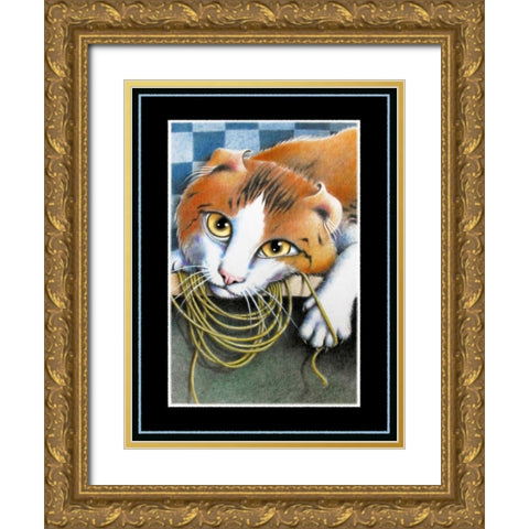 Haning on Your Every Word (Cur Gold Ornate Wood Framed Art Print with Double Matting by Seeley, Laura