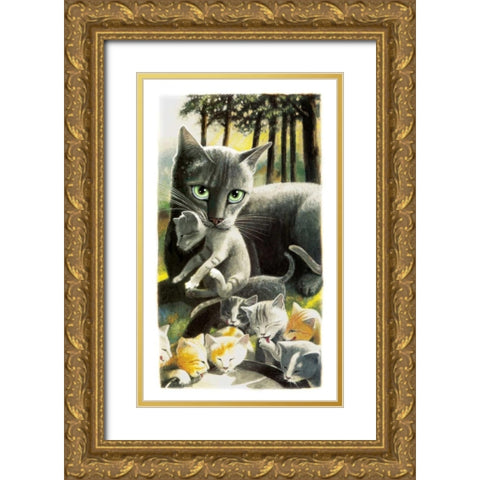 Milk and Honey Gold Ornate Wood Framed Art Print with Double Matting by Seeley, Laura