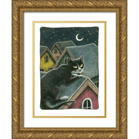 Night Shift Gold Ornate Wood Framed Art Print with Double Matting by Seeley, Laura