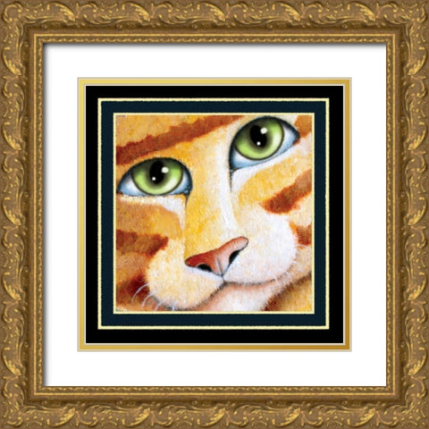 Party Night (Detail Yellow) Gold Ornate Wood Framed Art Print with Double Matting by Seeley, Laura
