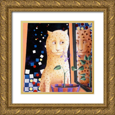 Reflect Gold Ornate Wood Framed Art Print with Double Matting by Seeley, Laura