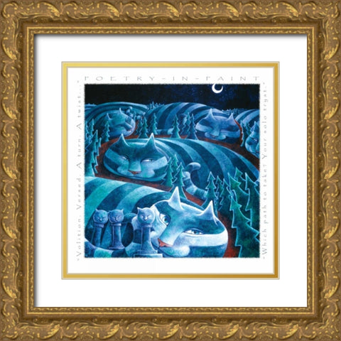 Solo Tryst Gold Ornate Wood Framed Art Print with Double Matting by Seeley, Laura