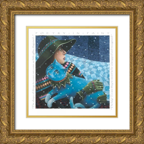 The Shape of Things-Poetry in Gold Ornate Wood Framed Art Print with Double Matting by Seeley, Laura