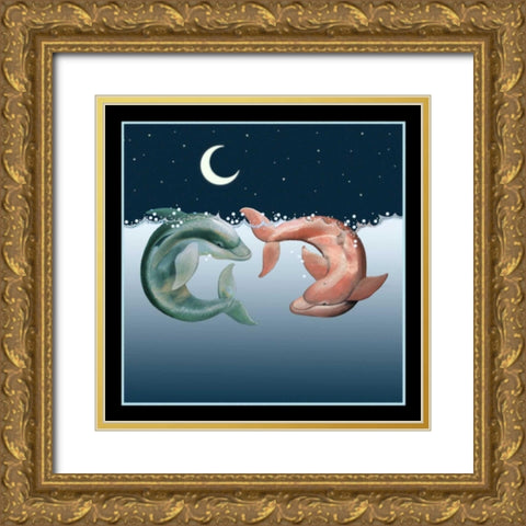 Moonbathers Gold Ornate Wood Framed Art Print with Double Matting by Seeley, Laura