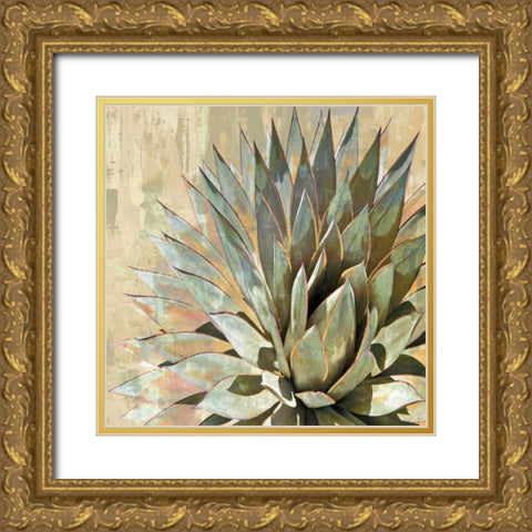 Succulent I Gold Ornate Wood Framed Art Print with Double Matting by Benson, Lindsay