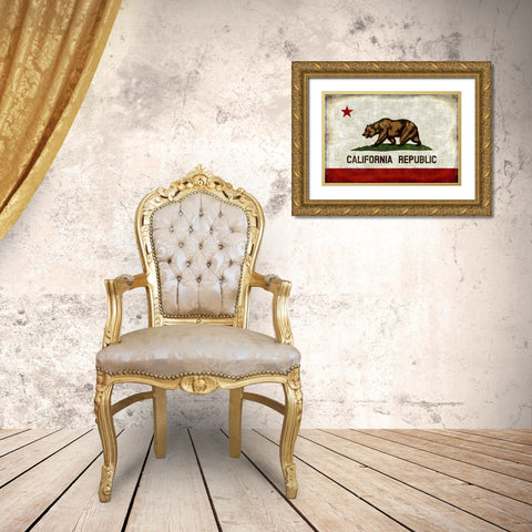 The California Republic Gold Ornate Wood Framed Art Print with Double Matting by Wilson, Luke