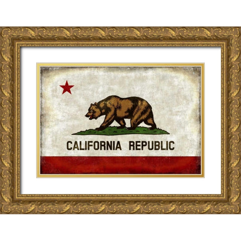The California Republic Gold Ornate Wood Framed Art Print with Double Matting by Wilson, Luke
