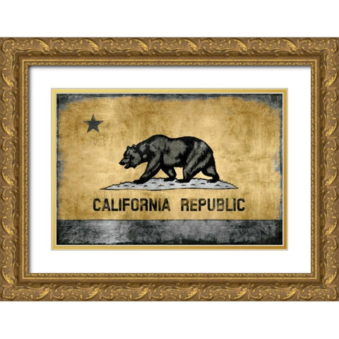 Golden State Gold Ornate Wood Framed Art Print with Double Matting by Wilson, Luke