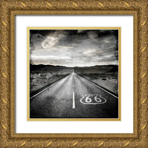 Road Trip Gold Ornate Wood Framed Art Print with Double Matting by Wilson, Luke