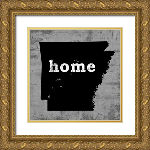 ArkansasÂ  Gold Ornate Wood Framed Art Print with Double Matting by Wilson, Luke